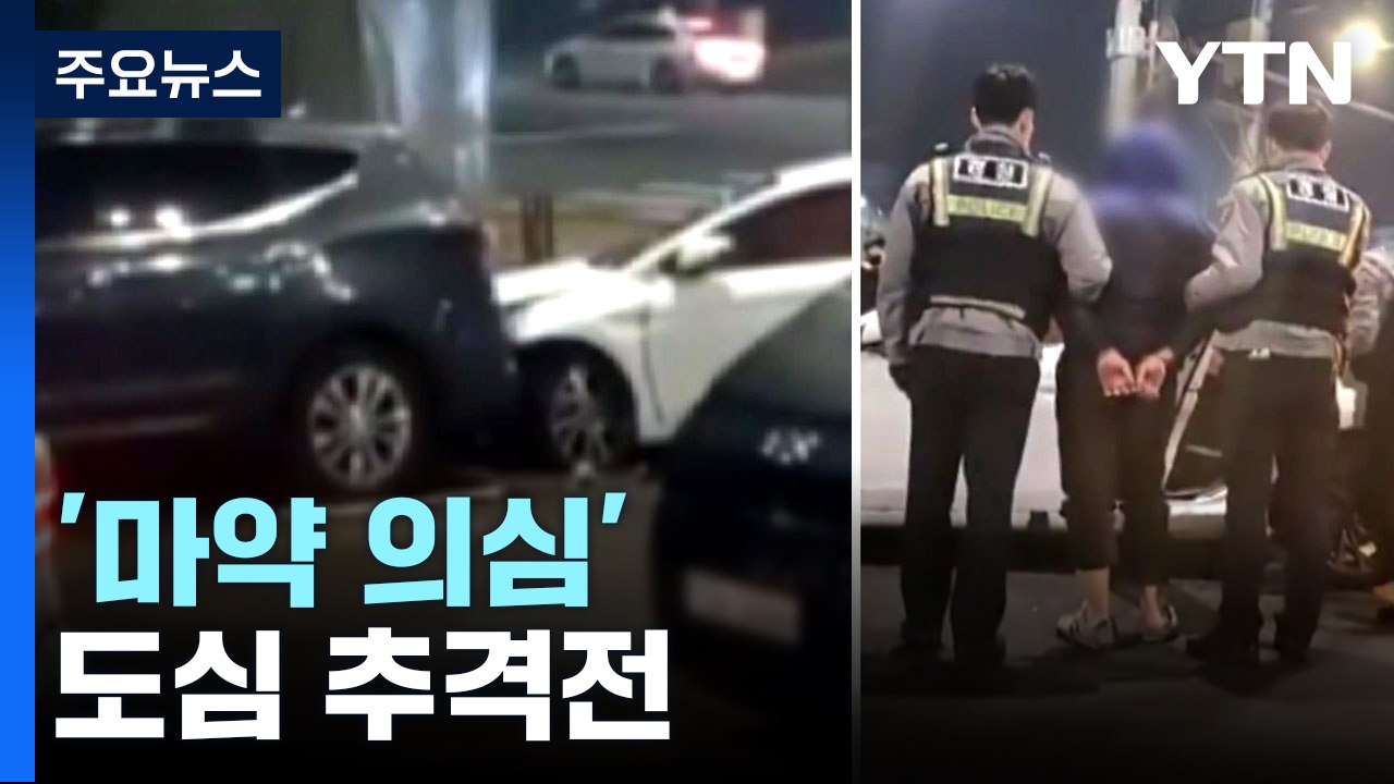 '마약 의심' 도심 추격전...역주행 차량 잇단 충돌 / YTN