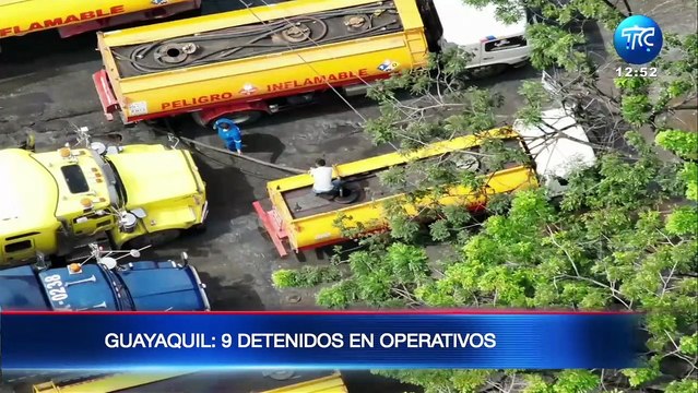 Nueve detenidos tras operativos en Guayaquil