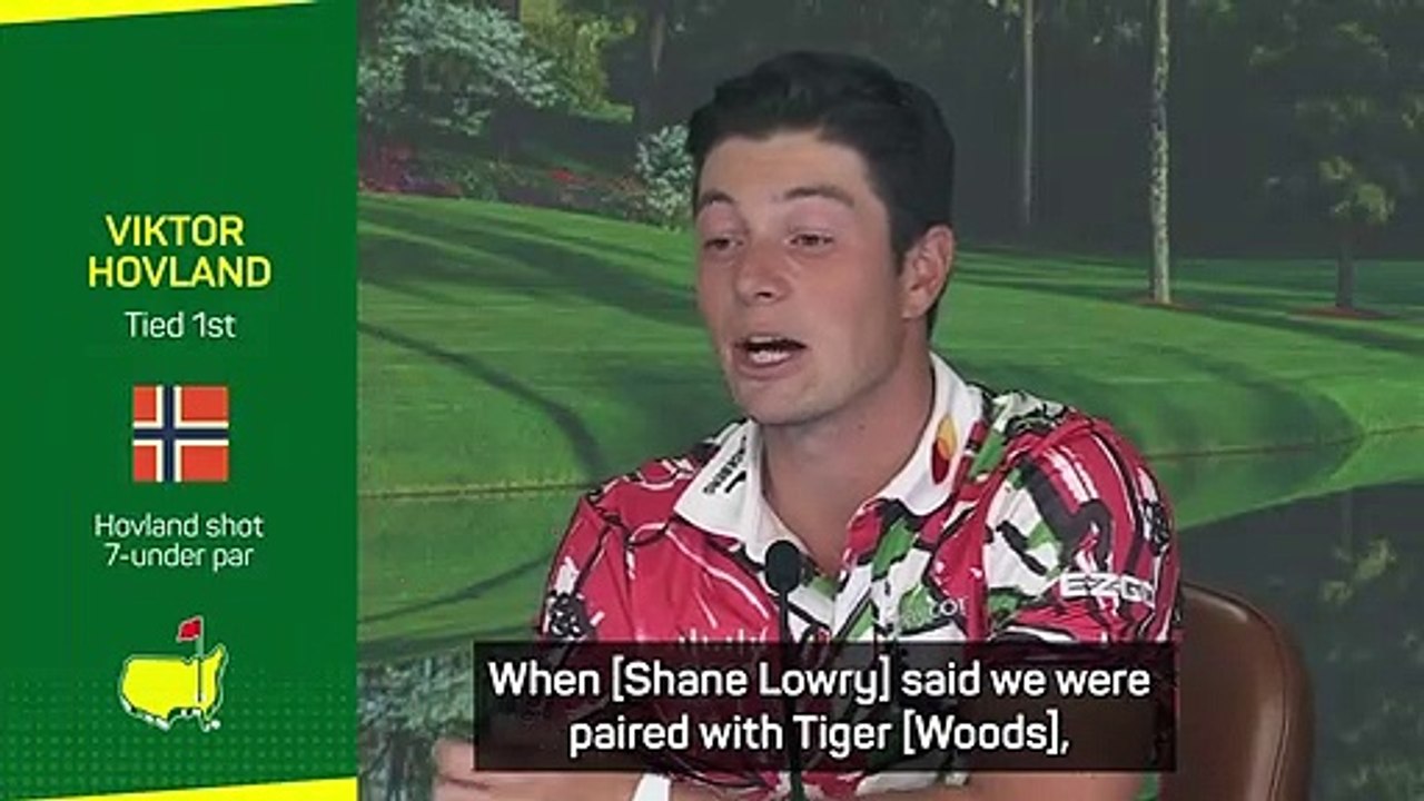 Hovland couldn't hide excitement at Woods pairing