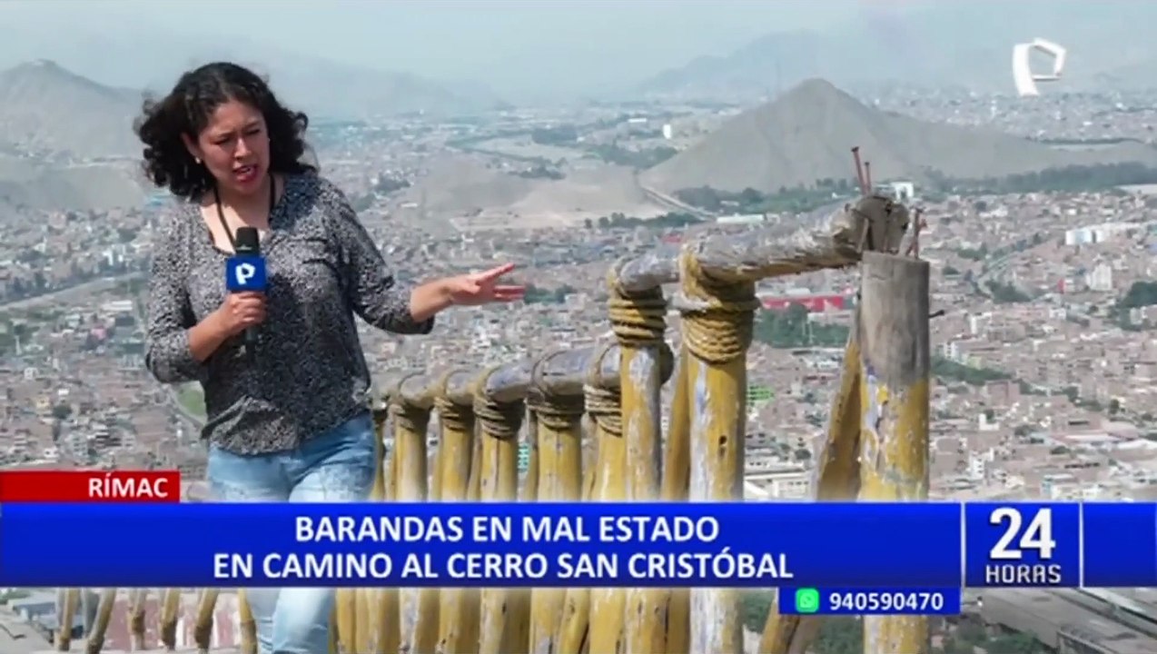 Denuncian que hay tramos sin barandas en el camino al cerro San Cristóbal