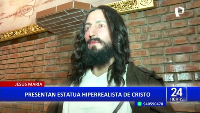 Jesús María: elaboran escultura hiperrealista de Cristo