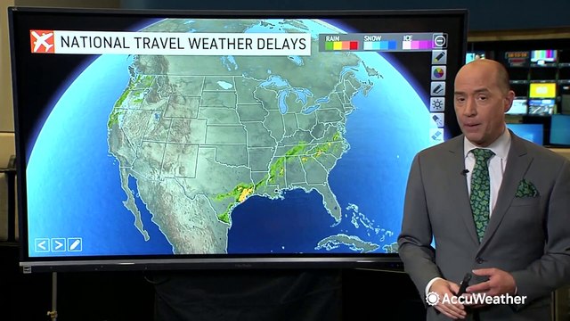 Rounds of downpours likely to cause travel delays in the South