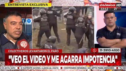 Habló el colectivero que recibió el "escudazo": "Me pegaron a traición"