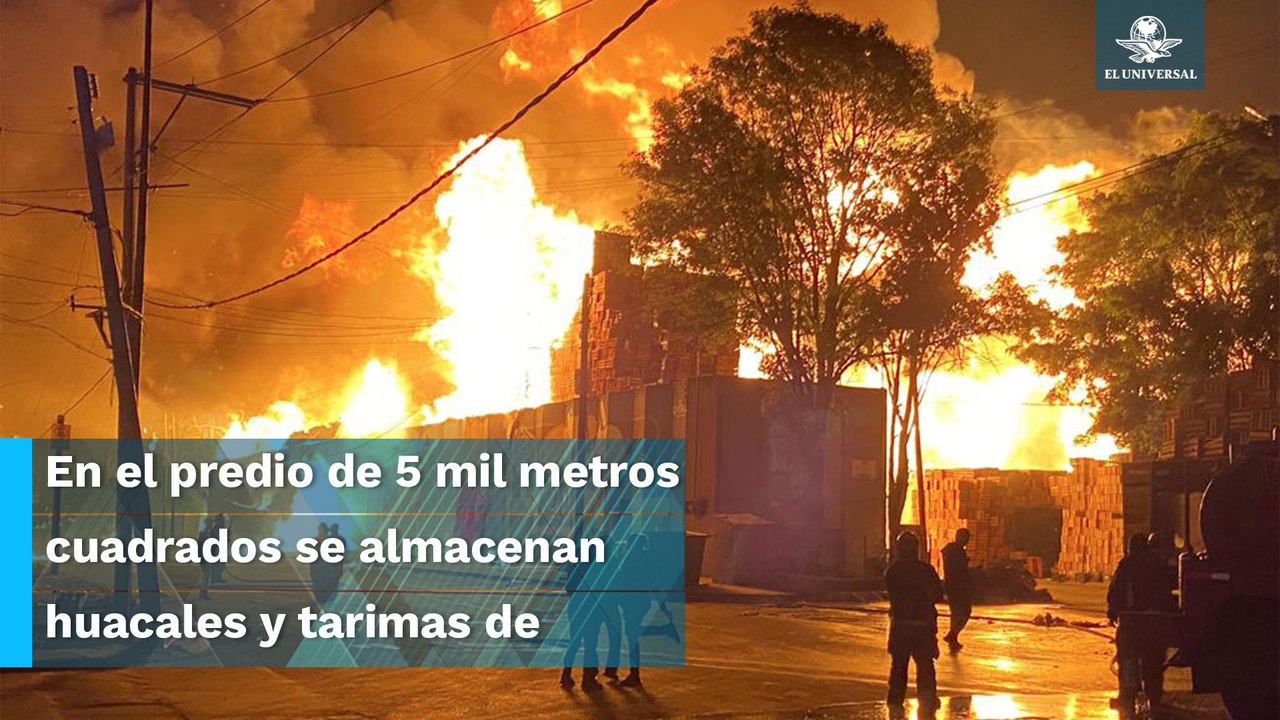 Se registra fuerte incendio en área federal de la Central de abasto, en CDMX