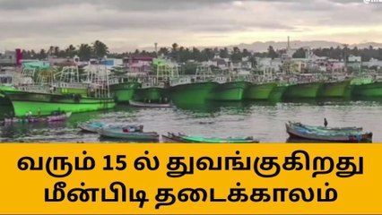 குமரி : மீன்பிடி தடைக்காலம் - மீன்பிடிக்க தடை !
