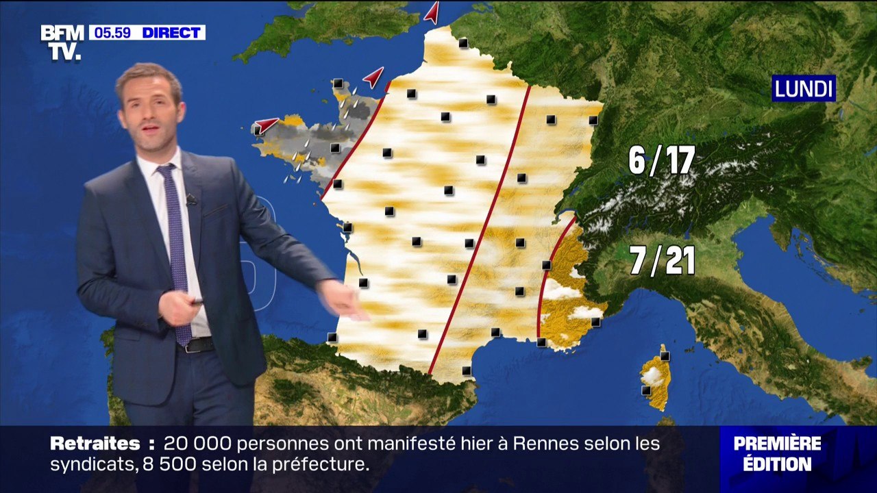 De la pluie sur l'est du pays, du soleil à l'ouest ce vendredi
