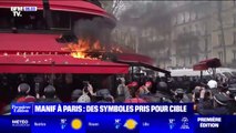 La Rotonde, des banques... Des symboles pris pour cibles lors de la manifestation parisienne jeudi