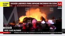Los bomberos comenzaron a combatir el fuego por el acceso de Eje 6