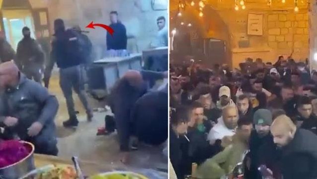 İsrail güçleri, sabah namazı için Mescid-i Aksa'ya gelen Filistinlilere coplarla saldırdı