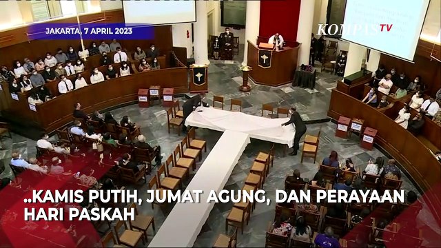 Khidmat Suasana Ibadah Jumat Agung di Gereja Immanuel Jakarta