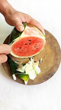 Amazing watermelon Carving to Flower _ Fruit Decorations idea for Food Garnish _satisfying