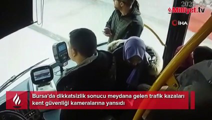 Trafkte ölümle burun buruna! Yolcular araçta savruldu