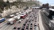 Queues of traffic pile up at the Port of Dover during Easter weekend getaway