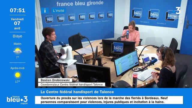Semaine paralympique : Bastien Drobniewski, coordonnateur du centre fédéral handisport de Talence, invité de France Bleu Gironde
