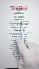 UNTIL I FOUND YOU STEPHEN SANCHEZ #shorts