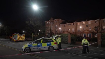 Download Video: Police cordon scene of fatal fire in East London as man arrested on suspicion of murder