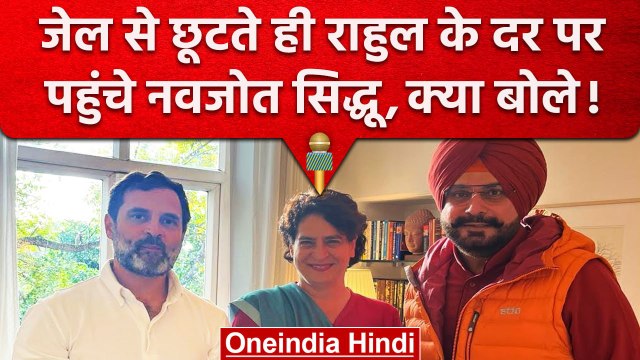 जेल से छूटते ही Rahul Gandhi से मिले Navjot Singh Sidhu, Punjab में बढ़ी हलचल | वनइंडिया हिंदी