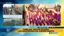 Semana Santa: Familias visitan la iglesia de Las Nazarenas para reafirmar su fe este Jueves Santo
