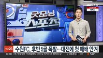 수원FC, 후반 5골 폭발…대전에 첫 패배 안겨