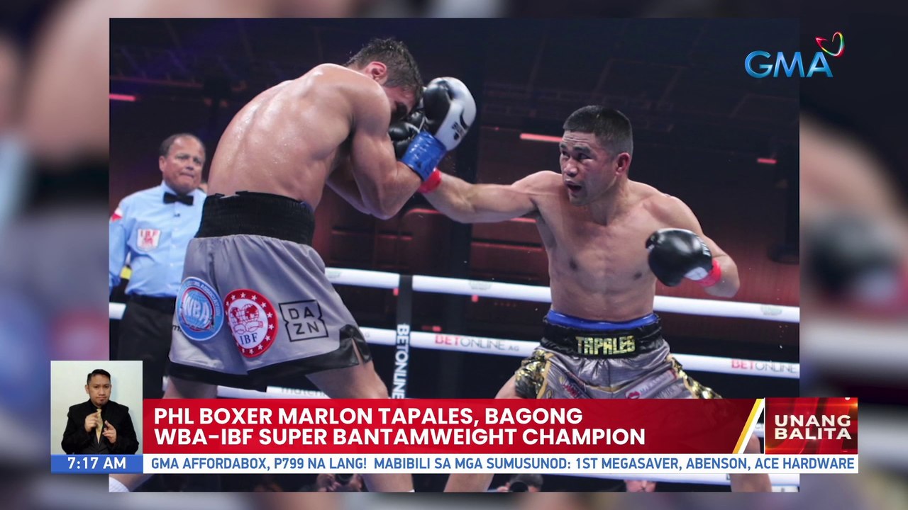 PHL boxer Marlon Tapales, bagong WBA-IBF Super Amweight Champion | UB