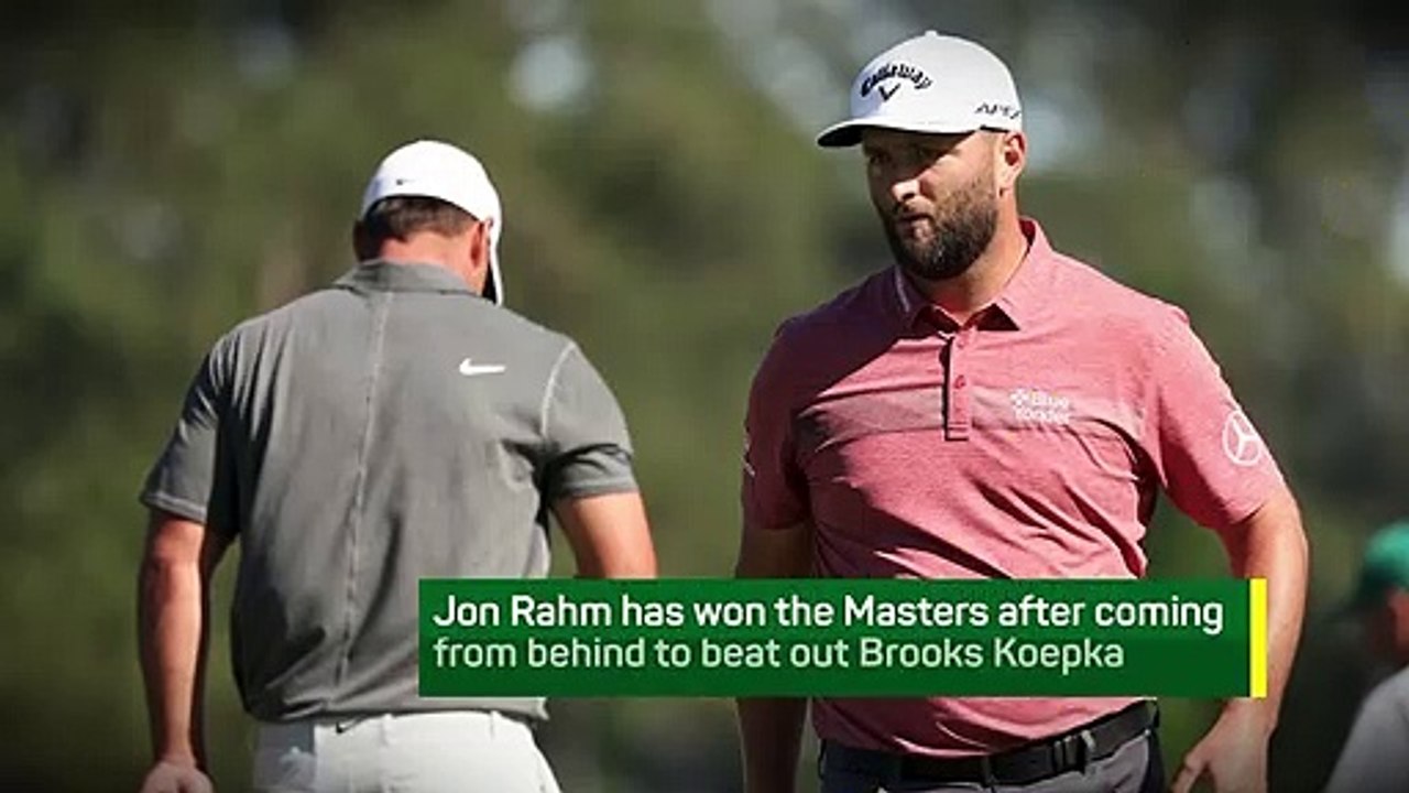 Breaking News Jon Rahm wins the Masters video Dailymotion