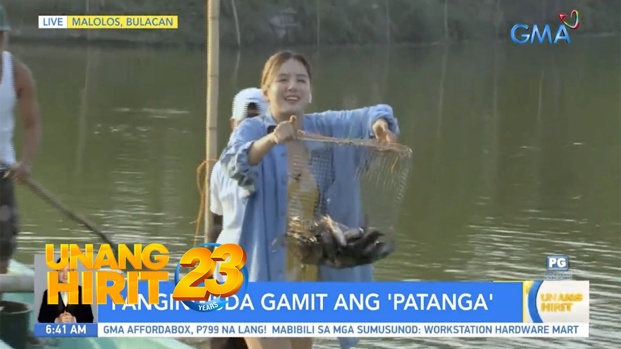 Pangingisda gamit ang ‘patanga’, sinubukan ni Jenzel Angeles sa Bulacan | Unang Hirit
