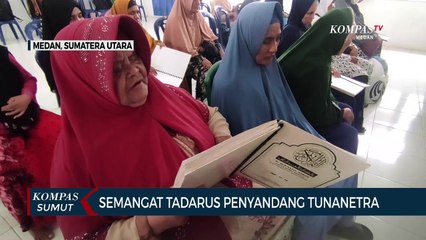 Penyandang Tunanetra Gelar Tadarus Al-Quran di Medan