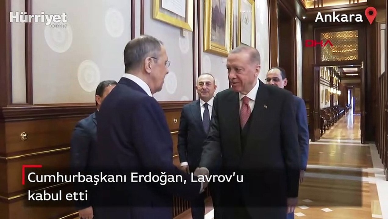 Erdoğan, Rusya Dışişleri Bakanı Sergey Lavrov'u kabul etti