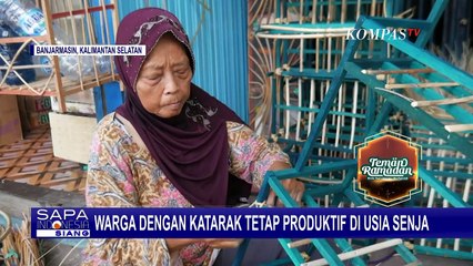 Tekad Kuat Lansia Penderita Katarak, Tetap Produktif Membuat Keranjang dengan Keterbatasannya