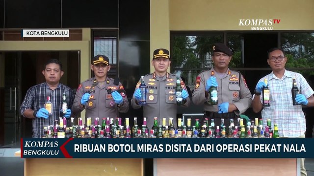 Ribuan Botol Miras Disita Dari Operasi Pekat Nala