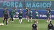 Último entrenamiento del Espanyol antes del debut de Luis García