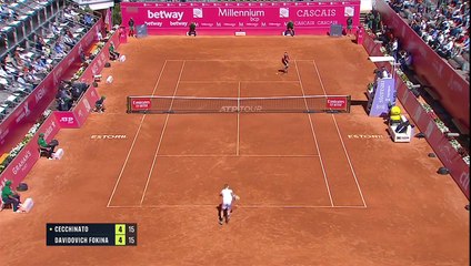 L'arroseur arrosé : Lobé, Davidovich Fokina réplique immédiatement et lobe à son tour Cecchinato