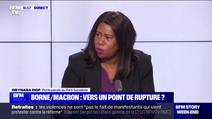 Retraites: le gouvernement "est dans le discrédit de la parole politique" affirme Dieynaba Diop, porte-parole du Parti Socialiste