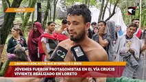 Jóvenes fueron protagonistas en el Vía Crucis viviente realizado en Loreto