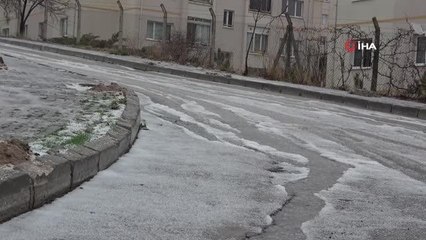 Aksaray'da yağmur ve dolu yağışı etkili oldu