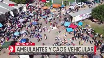 Santa Cruz: Vendedores de pescado convierten avenida en un mercado y provocan caos vehícular