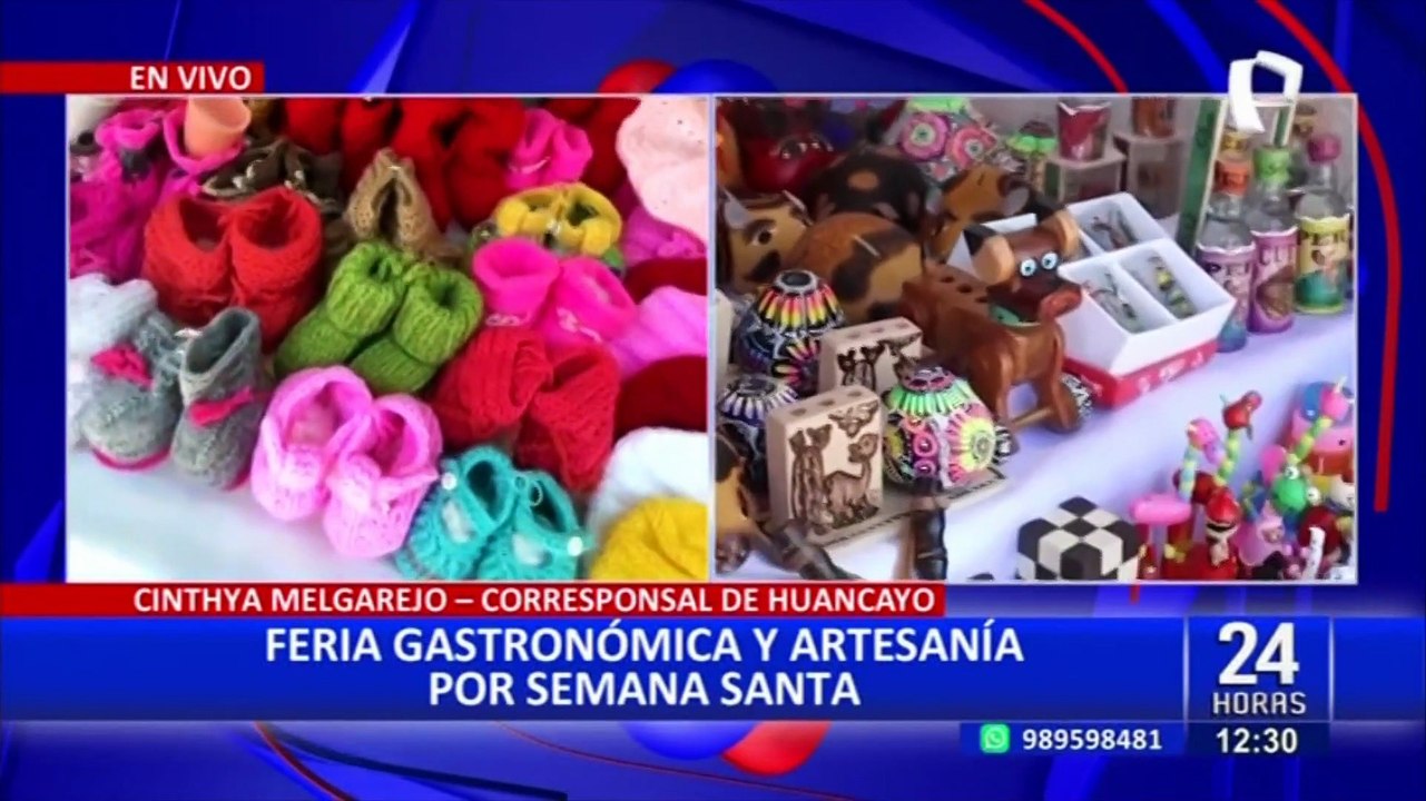 Huancayo realiza feria artesanal y gastronómica por Semana Santa