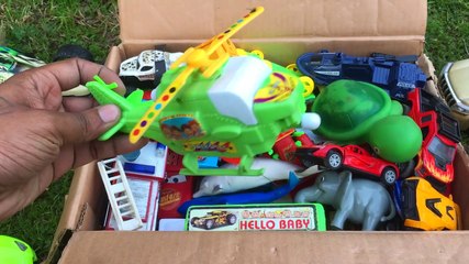 Box Full Of 100+ Toy’s\Dragon,Train,Rc Car,McQueen,Elephant,Boat,Super Car,Guns,Shark Fish