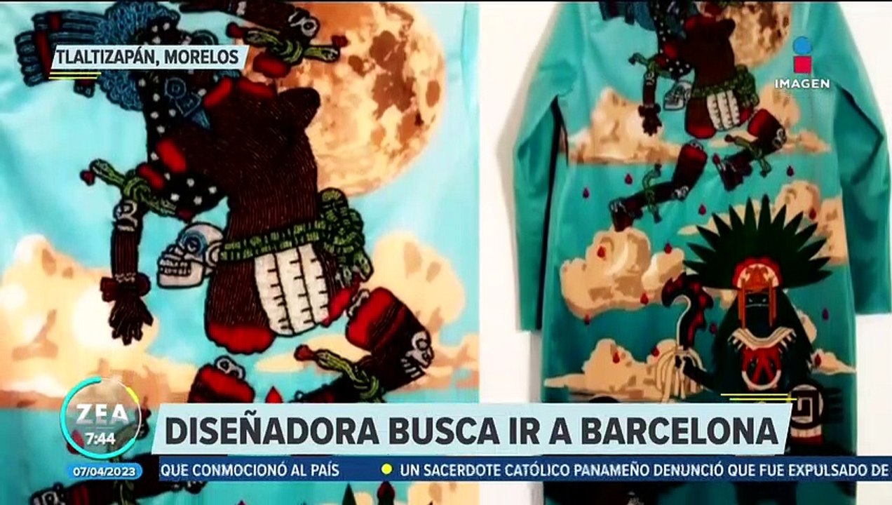 Joven morelense irá a Barcelona a presentar diseño textil inspirado en los chinelos