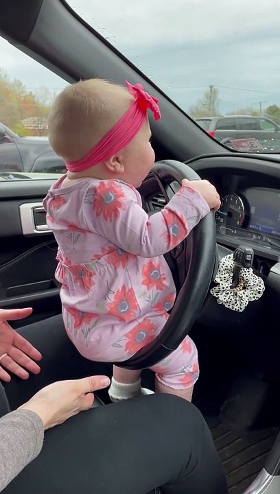 Happy Baby Honks Car Horn