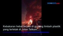 Gudang Limbah Plastik Terbakar di Bekasi, 6 Unit Damkar Dikerahkan