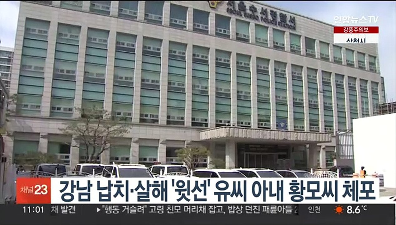 강남 납치·살해 '윗선' 유씨 아내 황모씨 체포