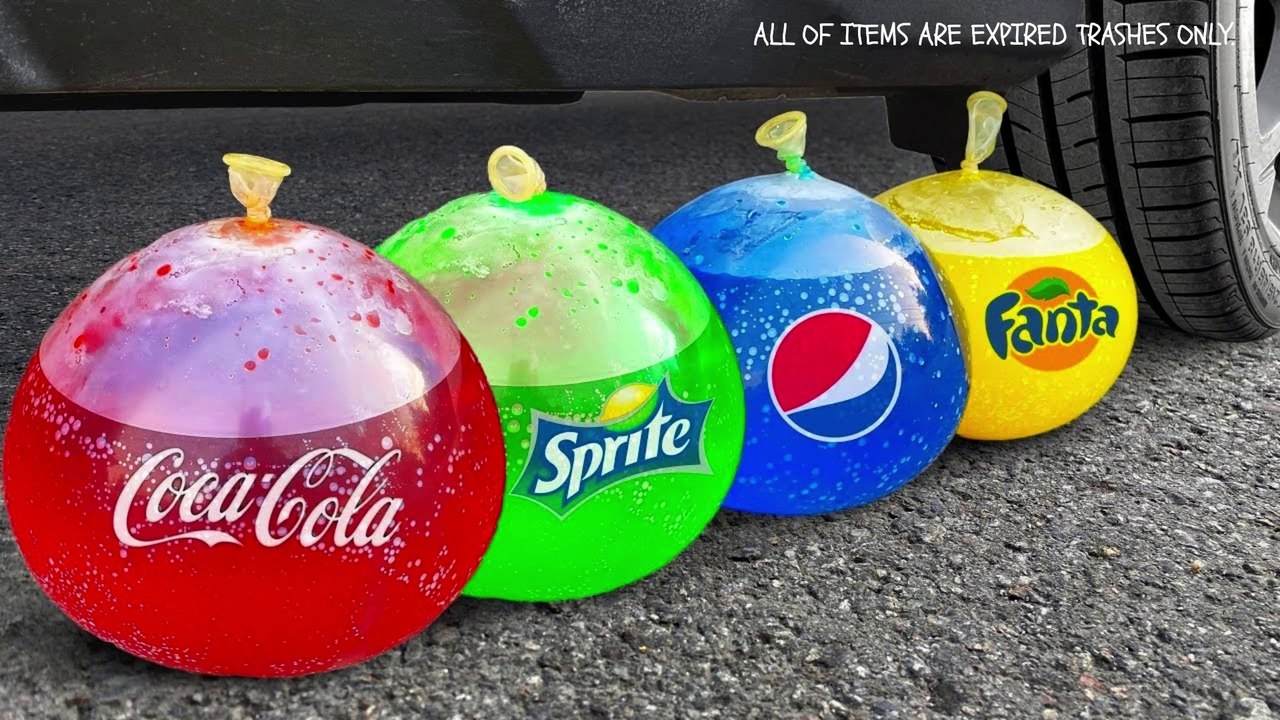 Car vs Crunchy and Soft Things Tire Crush and Smash ASMR video