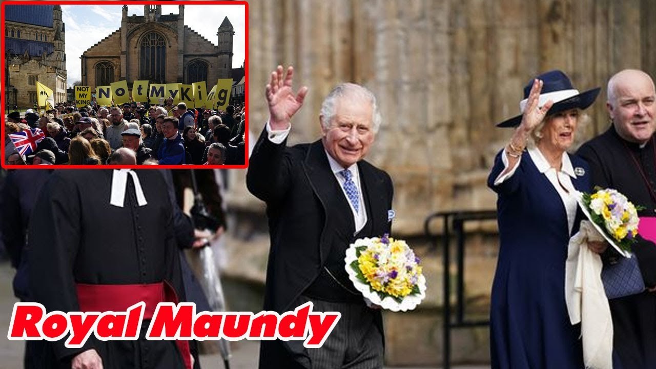 King Charles and Queen Camilla hit by more protests at historic Royal Maundy service