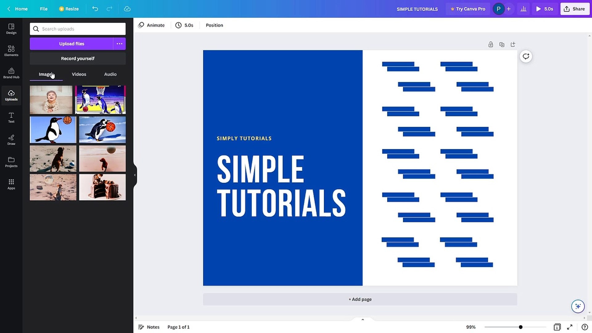 Canva Course Section 29 Uploading your own Music or Audio