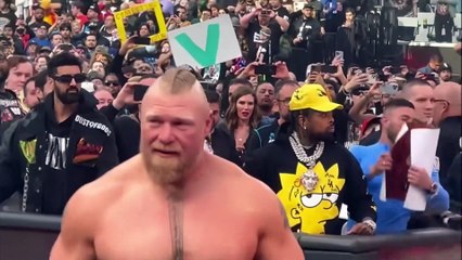 Omos vs Brock Lesnar Full Match - Wrestlemania 39