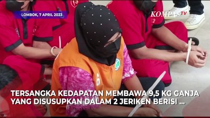 Nekat! Wanita Asal Aceh Sembunyikan Ganja 9,5 Kg dalam Jeriken Kecap Ditangkap di Lombok