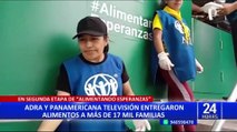 Adra y Panamericana Televisión entregaron alimentos a más de 17 mil familias