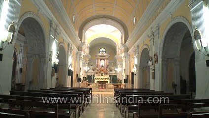 Interior of Begum Sumru's Basilica of Our Lady Of Graces