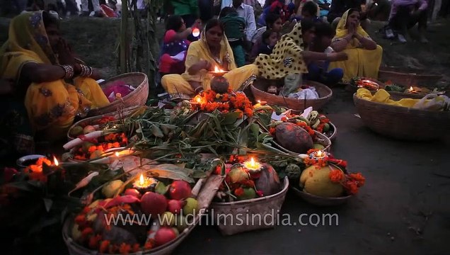 People pray to the Sun god for their well-being - Chhath Puja